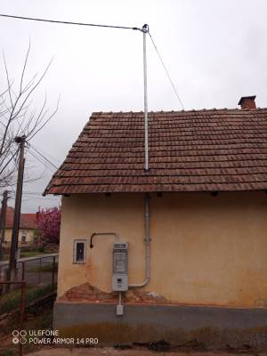 Légkábeles mérés magas, 3.5 m-es tetőtartóval